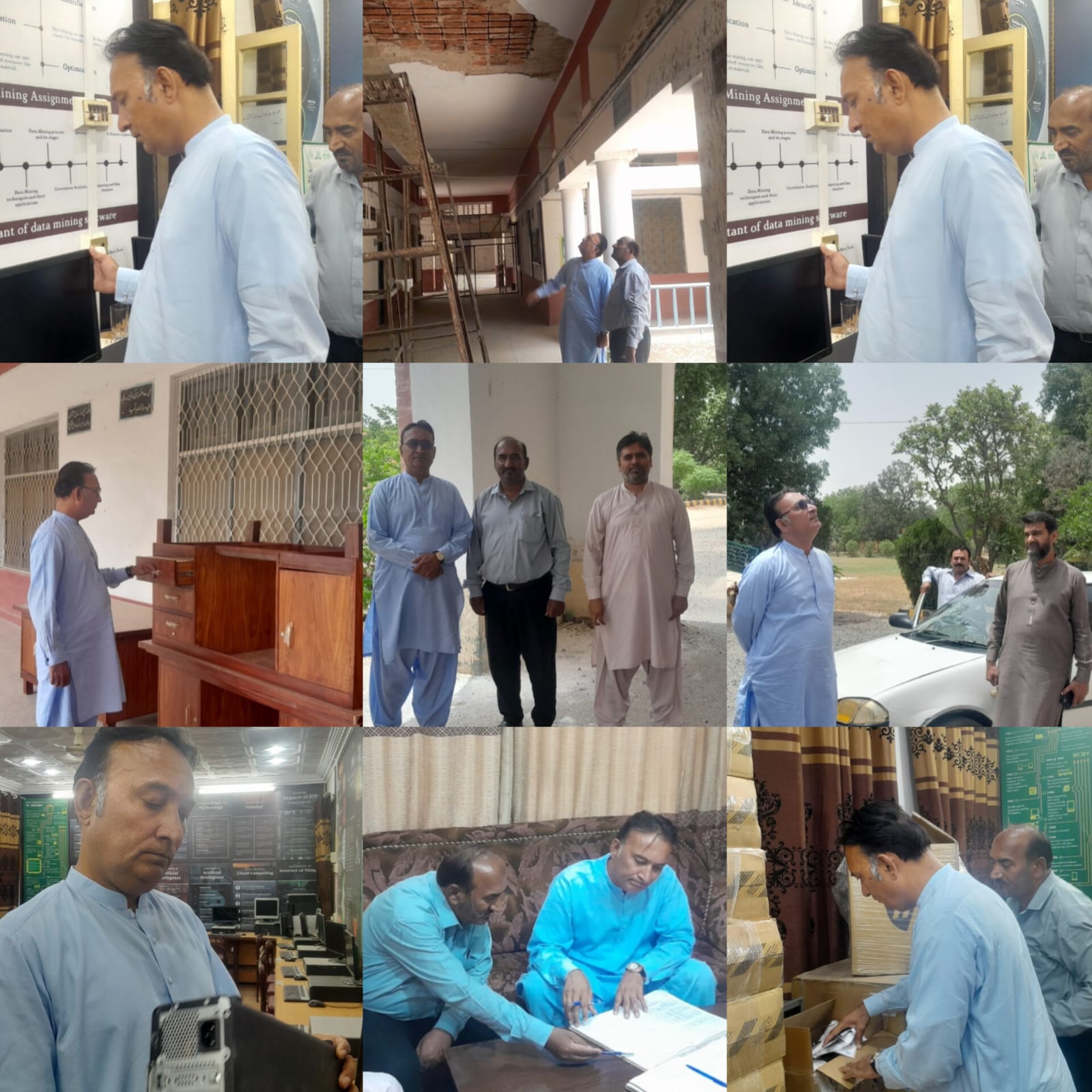 ڈائریکٹر کالجز بہاولپور ڈویژن پروفیسر ڈاکٹر رانا شرافت علی نے کالج پرانی بلڈنگ کی تعمیراتی کاموں کا جائزہ لیا